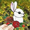 Bunny Window Hanging Home Spring Decor Stained Glass Suncatcher. Mother's Day gift. Kitchen Decor. Glass Animal Suncatcher