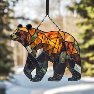 Bear Suncatcher: Woodland Acrylic Window Decor